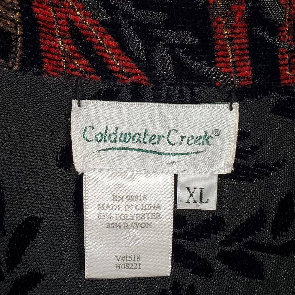 Coldwater Creek Size XL Jacket Reversible Tapestry Jacquard Chenille Velvety Art - Picture 7 of 15